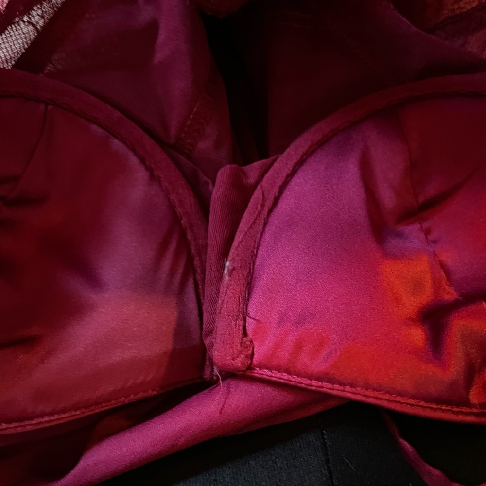 Oh Polly A Minute Past Midnight Midi Corset Dress in Maroon Burgundy Red Ruched - Picture 6 of 6